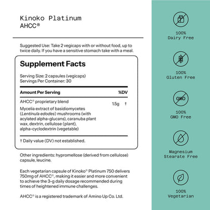 AHCC® - Kinoko® Platinum